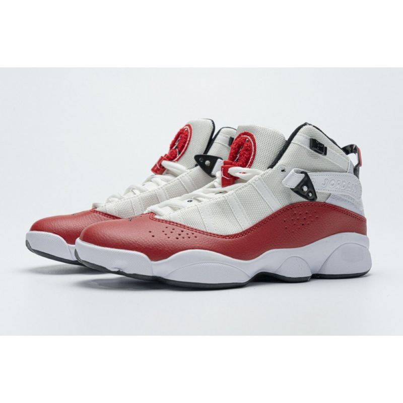 Férfi / Női Jordan 6 Rings Bg Kosárlabda Cipők Fehér Piros Életmód