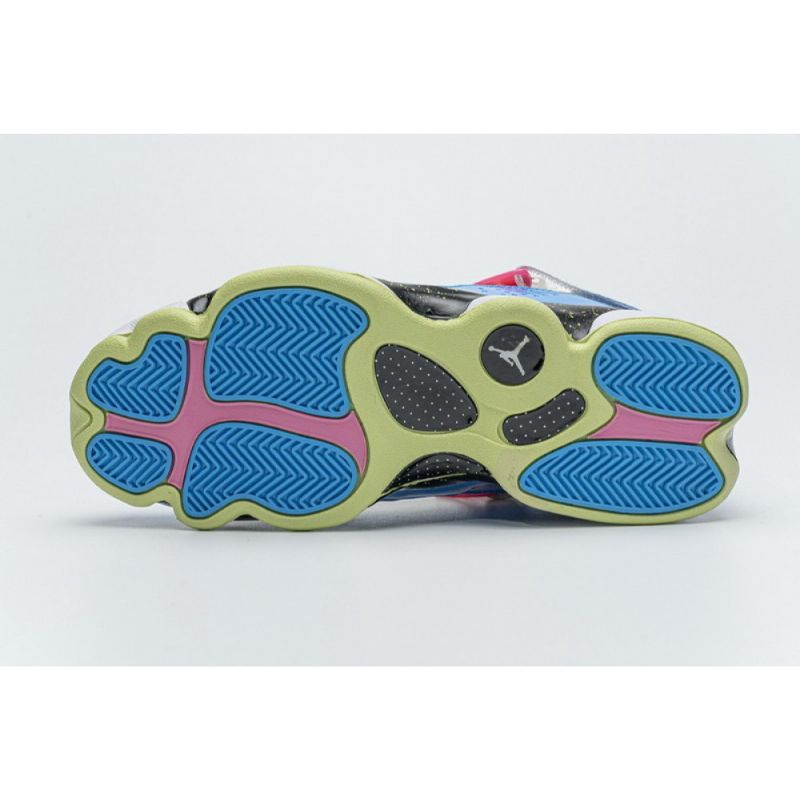 Férfi / Női Jordan 6 Rings Bg Kosárlabdacipő Kék Fury Cyber Rózsaszín