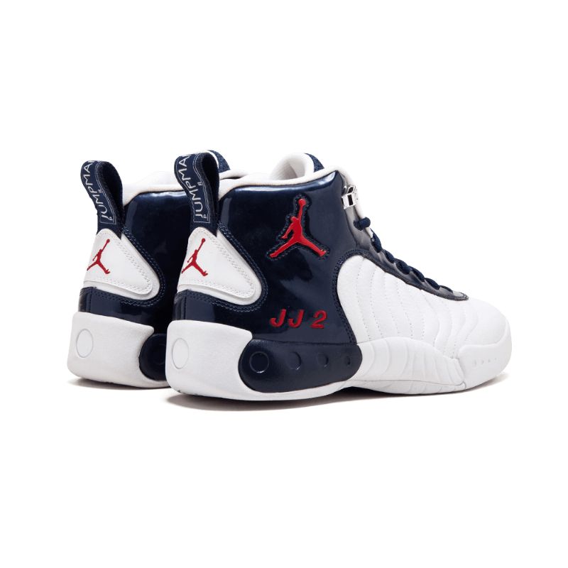 Férfi/női Jordan Jumpman Team Pro Pe Fehér Varsity Piros Midnight Sötétkék