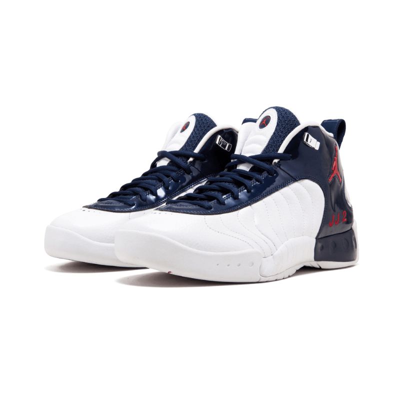 Férfi/női Jordan Jumpman Team Pro Pe Fehér Varsity Piros Midnight Sötétkék