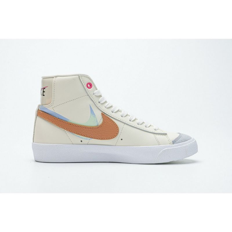 Férfi / Női Nike Blazer Mid 77 Bézs Rózsaszín Kék