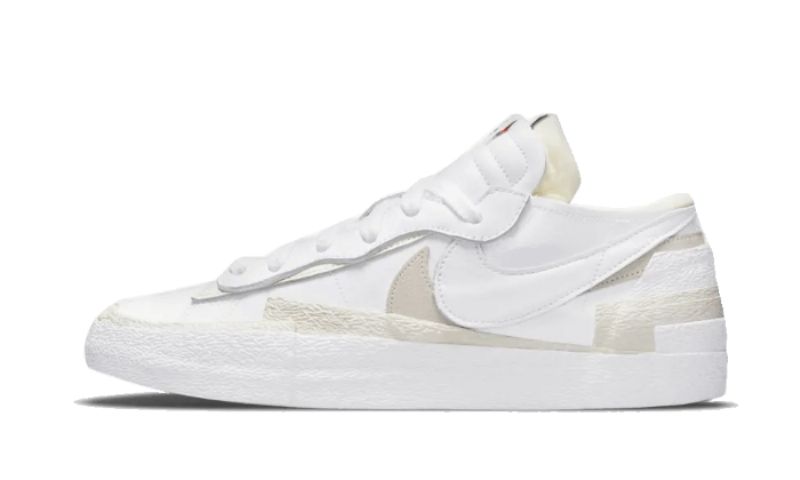 Férfi/női Nike Cipők Blazer Low Sacai Fehér Patent