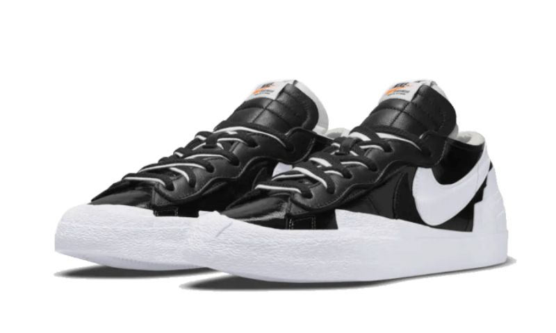 Férfi/női Nike Cipők Blazer Low Sacai Fekete Patent