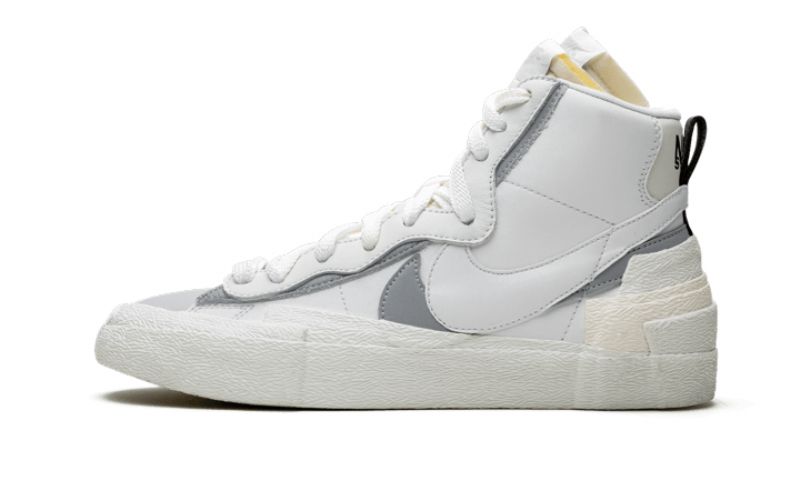 Férfi / Női Nike Cipők Blazer Mid Sacai Fehér Szürke