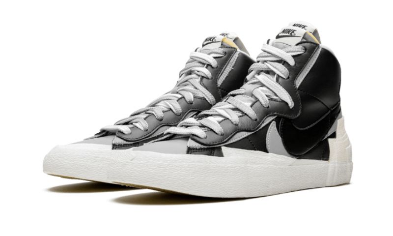 Férfi / Női Nike Cipők Blazer Mid Sacai Fekete Szürke
