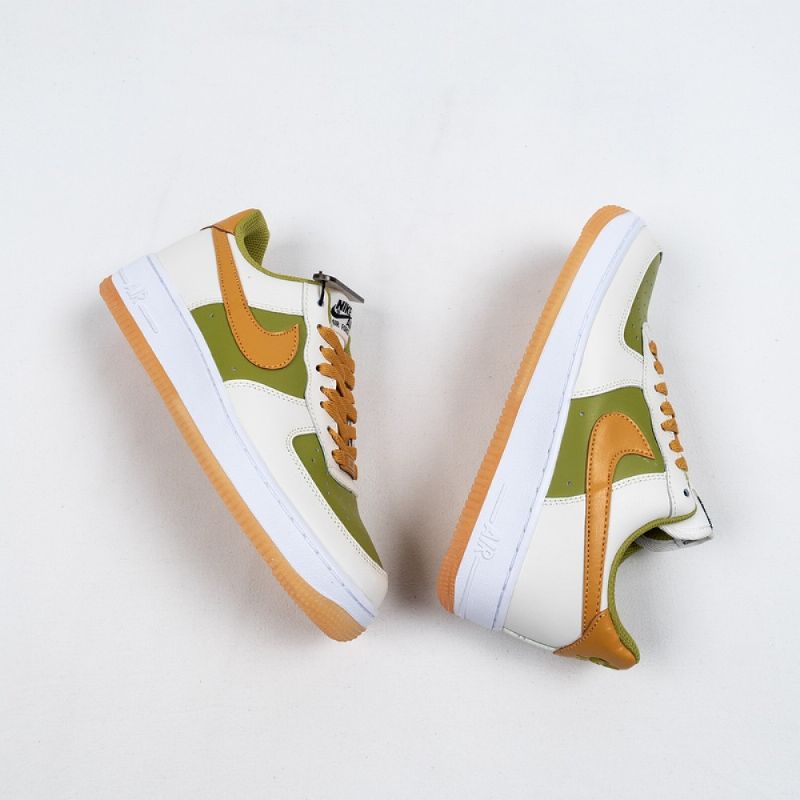 Ike Air Force 1 Low Férfi / Női Alkalmi Fehér / Zöld-earth Sárga