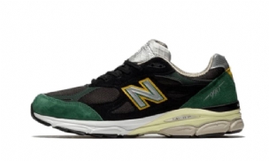 New Balance 990 V3 Fekete Zöld Sárga Férfi/női