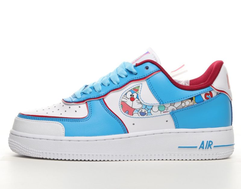 Nike Air Force 1 07 Af1 Doraemon Férfi / Női Alkalmi Fehér / Kék / Piros