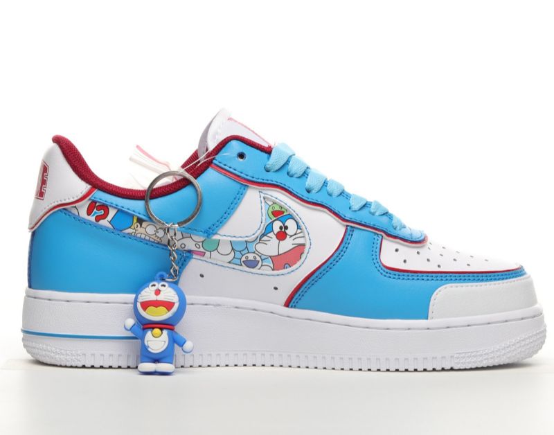 Nike Air Force 1 07 Af1 Doraemon Férfi / Női Alkalmi Fehér / Kék / Piros