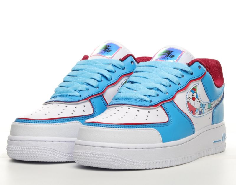 Nike Air Force 1 07 Af1 Doraemon Férfi / Női Alkalmi Fehér / Kék / Piros