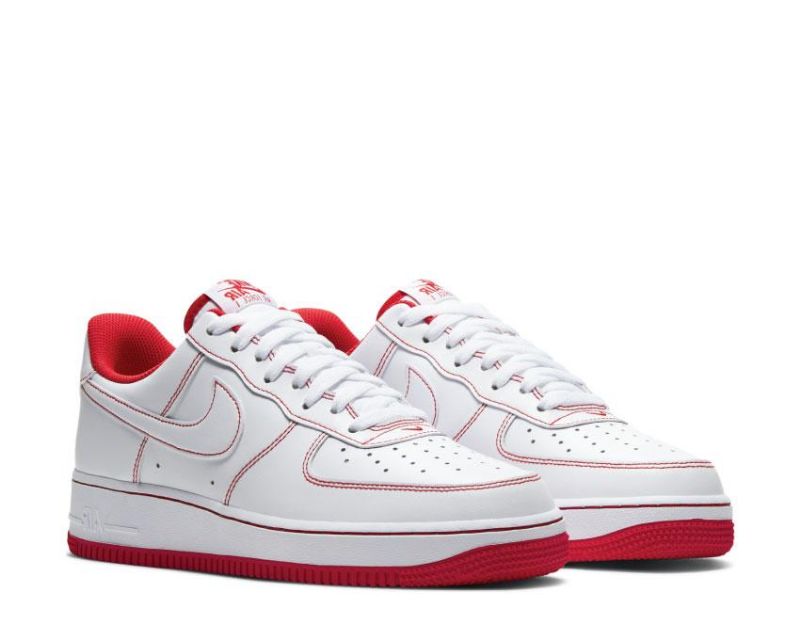 Nike Air Force 1 07 Férfi / Női Alkalmi Fehér / Fehér-egyetemi Piros