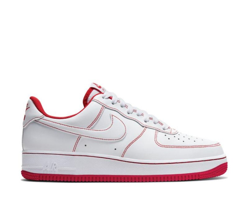 Nike Air Force 1 07 Férfi / Női Alkalmi Fehér / Fehér-egyetemi Piros