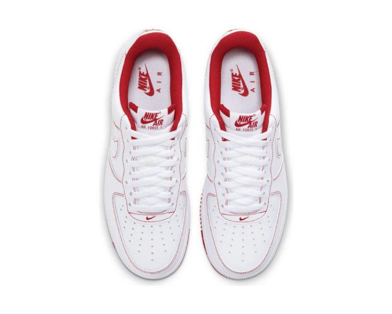 Nike Air Force 1 07 Férfi / Női Alkalmi Fehér / Fehér-egyetemi Piros