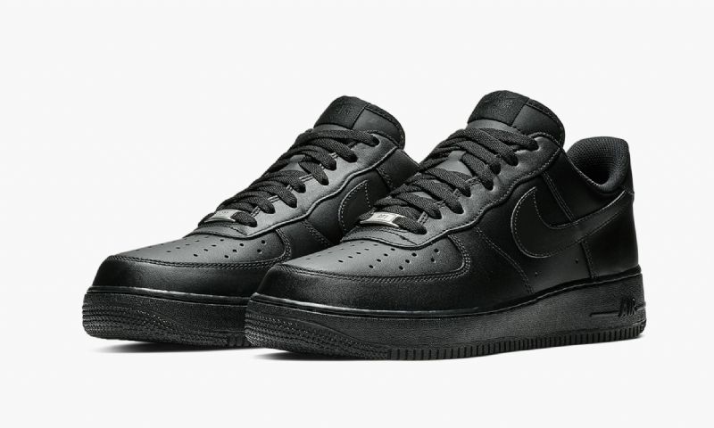 Nike Air Force 1 07 Férfi/női Alkalmi Háromszoros Fekete