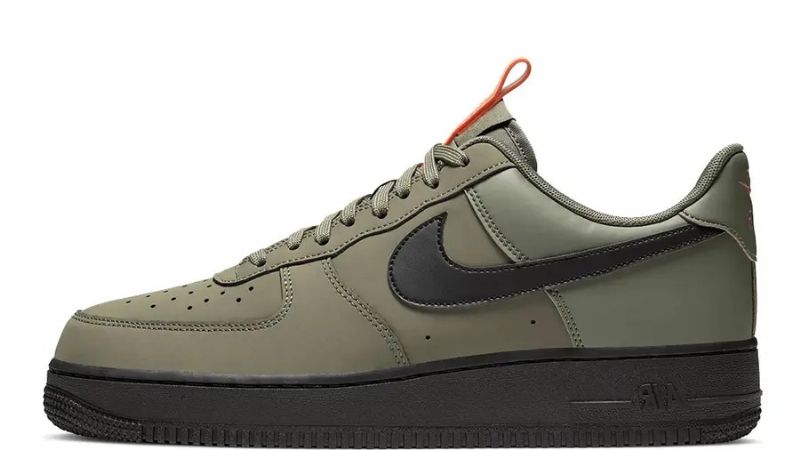 Nike Air Force 1 07 Khaki Férfi / Női Alkalmi Olíva / Fekete / Narancs