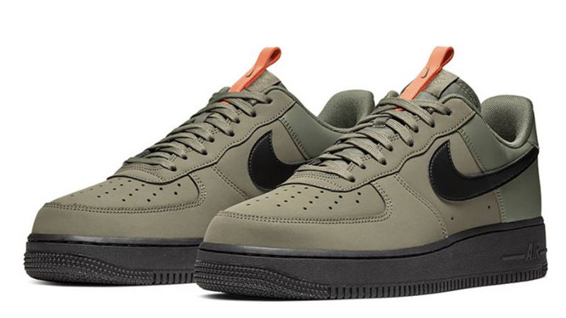 Nike Air Force 1 07 Khaki Férfi / Női Alkalmi Olíva / Fekete / Narancs