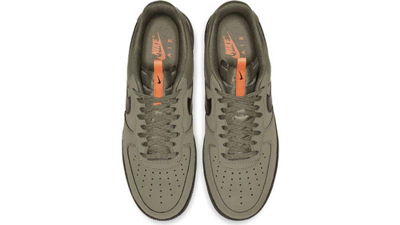 Nike Air Force 1 07 Khaki Férfi / Női Alkalmi Olíva / Fekete / Narancs