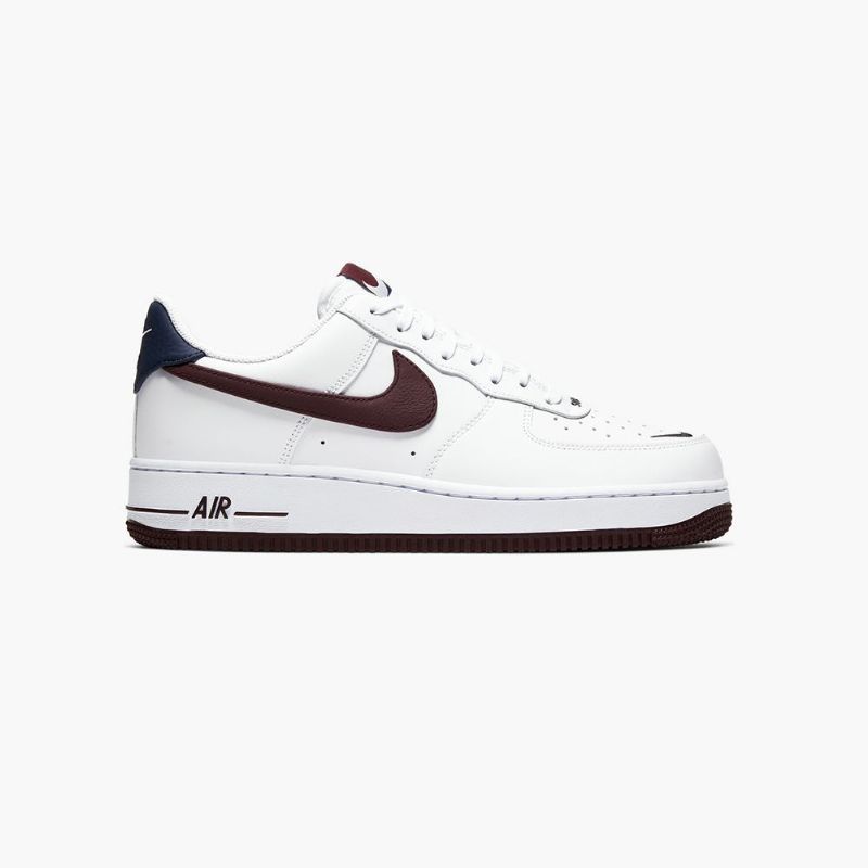 Nike Air Force 1 07 Lv8 Férfi / Női Alkalmi Fehér / Éjszakai Gesztenyebarna / Obszidián