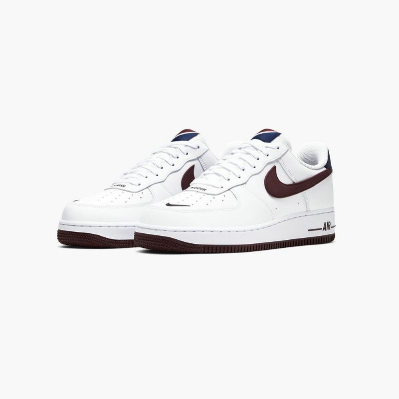 Nike Air Force 1 07 Lv8 Férfi / Női Alkalmi Fehér / Éjszakai Gesztenyebarna / Obszidián