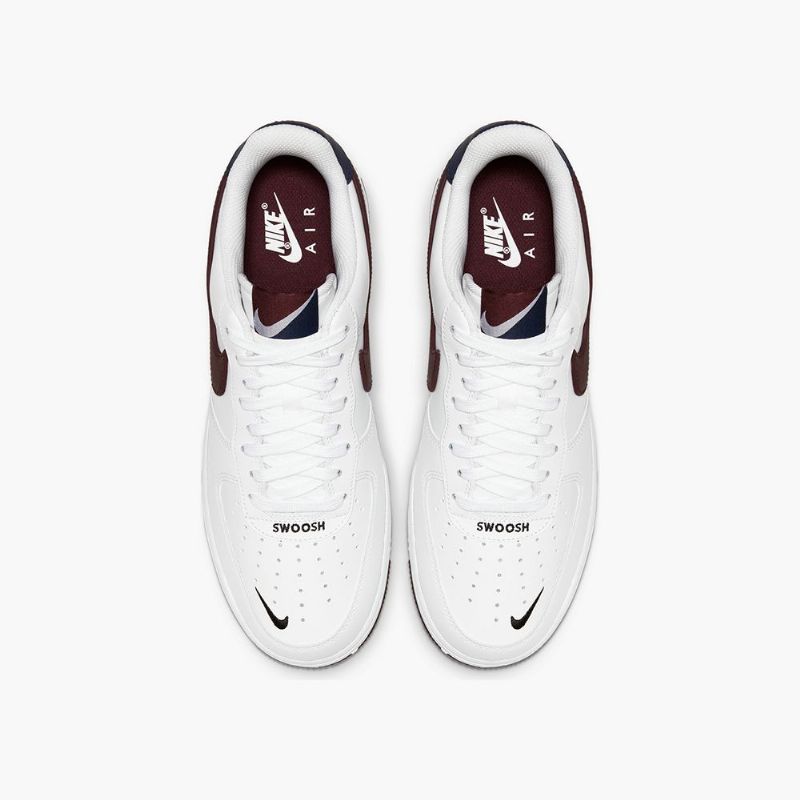 Nike Air Force 1 07 Lv8 Férfi / Női Alkalmi Fehér / Éjszakai Gesztenyebarna / Obszidián