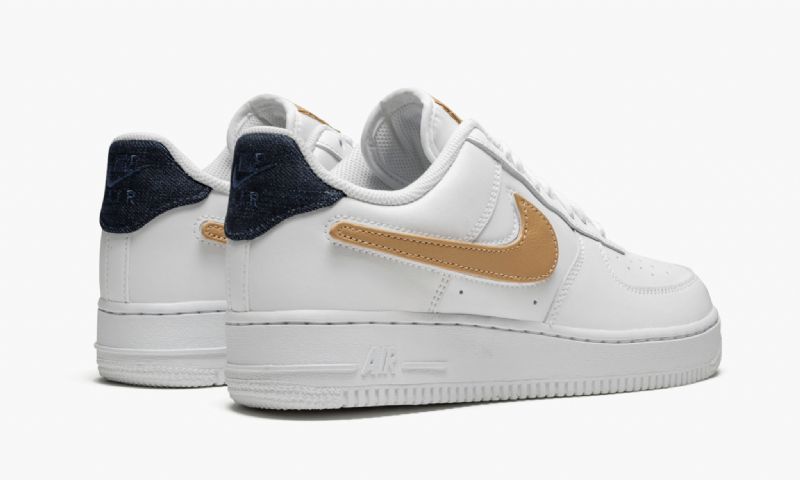 Nike Air Force 1 07 Lv8 Férfi / Női Alkalmi Fehér / Fehér-obszidián-vachetta Cser