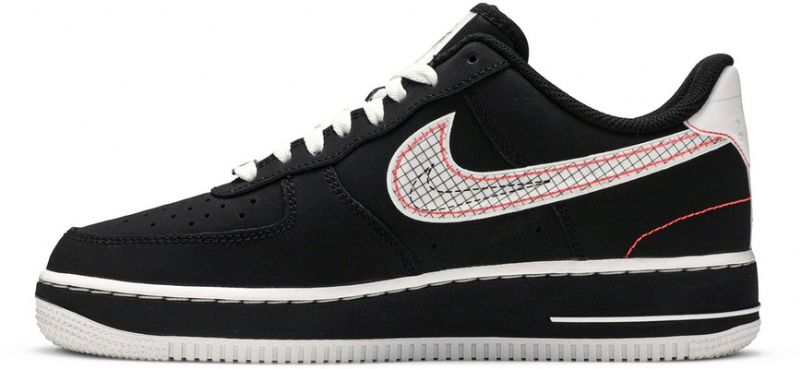 Nike Air Force 1 07 Lv8 Férfi / Női Alkalmi Fekete / Fehér / Bright Crimson / Zöld Strike