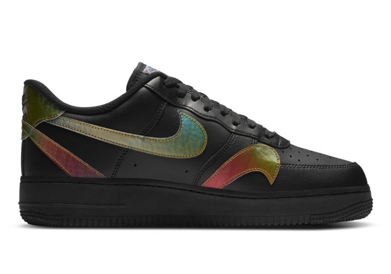 Nike Air Force 1 07 Lv8 Férfi/női Alkalmi Fekete Fényvisszaverő Ezüst