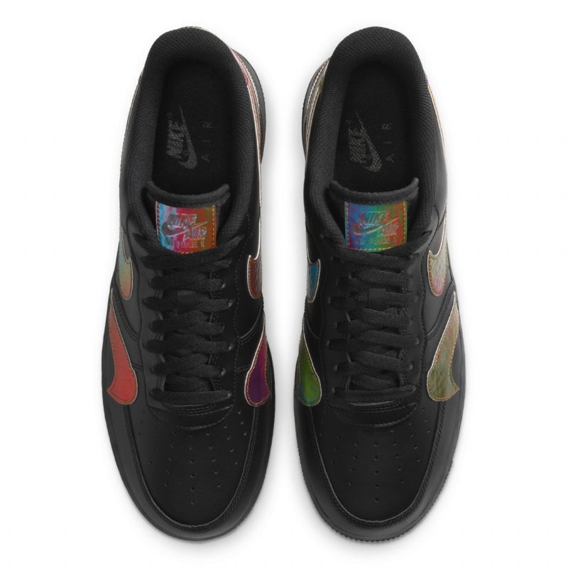 Nike Air Force 1 07 Lv8 Férfi/női Alkalmi Fekete Fényvisszaverő Ezüst