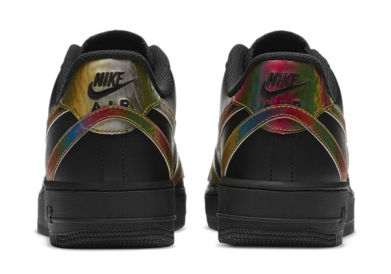 Nike Air Force 1 07 Lv8 Férfi/női Alkalmi Fekete Fényvisszaverő Ezüst
