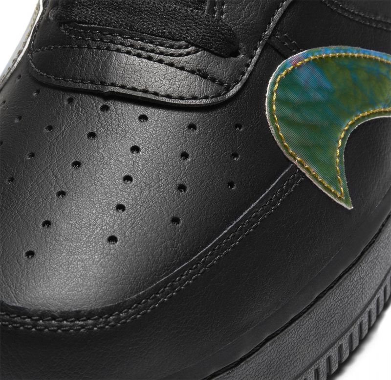 Nike Air Force 1 07 Lv8 Férfi/női Alkalmi Fekete Fényvisszaverő Ezüst