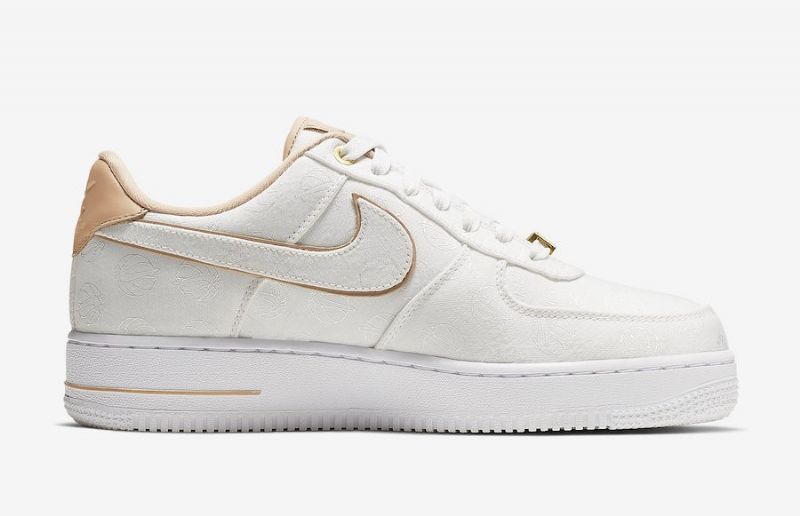 Nike Air Force 1 07 Lx Férfi / Női Alkalmi Fehér / Króm Sárga / Fekete