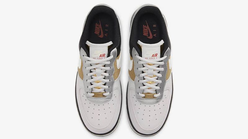 Nike Air Force 1 07 Női Alkalmi Nagy Szürke / Fekete / Metál Arany / Vitorla