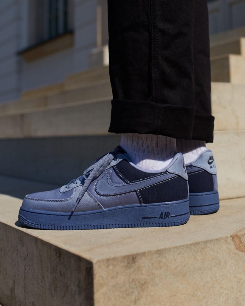 Nike Air Force 1 07 Prm Férfi / Női Alkalmi Hamuszürke Pala / Szórt Kék-obszidián