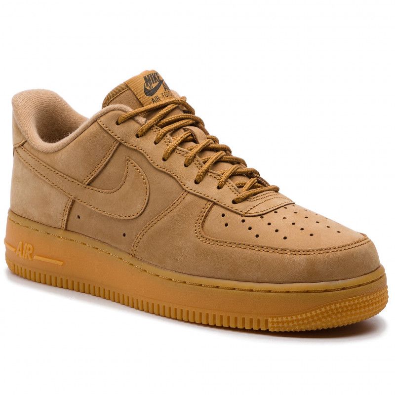 Nike Air Force 1 Alacsony Lenvászon Férfi / Női Alkalmi / Len-gumi Világosbarna-kültéri Zöld