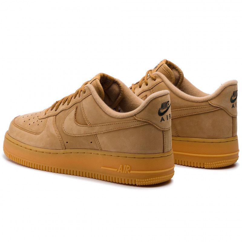 Nike Air Force 1 Alacsony Lenvászon Férfi / Női Alkalmi / Len-gumi Világosbarna-kültéri Zöld