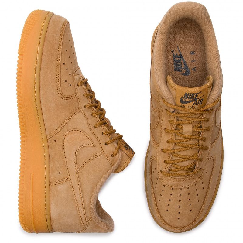 Nike Air Force 1 Alacsony Lenvászon Férfi / Női Alkalmi / Len-gumi Világosbarna-kültéri Zöld