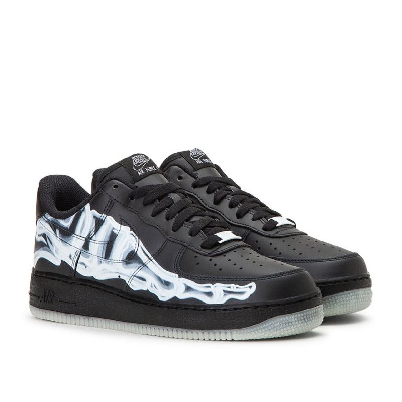 Nike Air Force 1 Csontváz Férfi / Női Alkalmi Fekete / Fekete-fekete