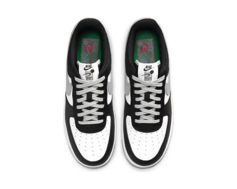 Nike Air Force 1 Emb Férfi Alkalmi Fekete / Merész Ezüst-fehér-fenyőzöld