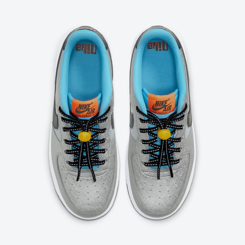 Nike Air Force 1 Gs Sky Női Alkalmi Metál Ezüst / Fekete / Hiperbíbor