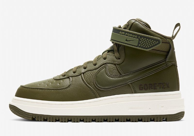 Nike Air Force 1 Gtx Boot Férfi Alkalmi Medium Olive / Seal Barna-sail