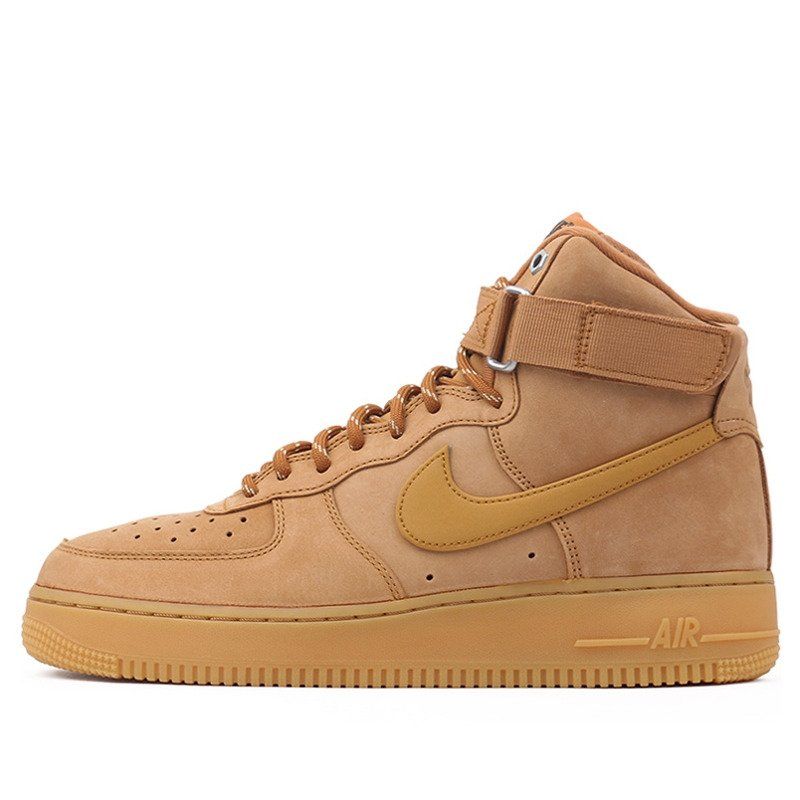 Nike Air Force 1 High 07 Wb Férfi / Női Alkalmi Lenvászon / Búzagumi Világos Barna-fekete