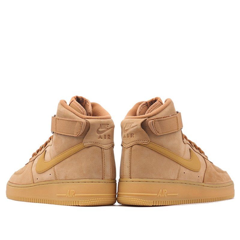 Nike Air Force 1 High 07 Wb Férfi / Női Alkalmi Lenvászon / Búzagumi Világos Barna-fekete