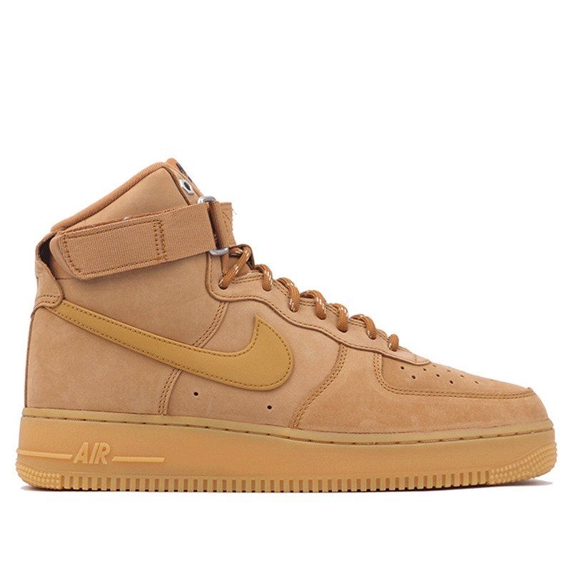 Nike Air Force 1 High 07 Wb Férfi / Női Alkalmi Lenvászon / Búzagumi Világos Barna-fekete