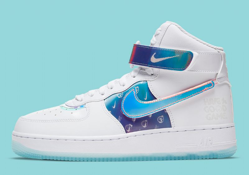 Nike Air Force 1 High Férfi / Női Alkalmi Fehér / Irizáló