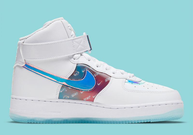 Nike Air Force 1 High Férfi / Női Alkalmi Fehér / Irizáló