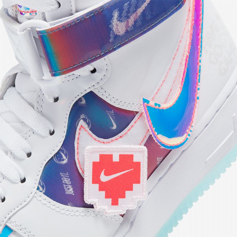Nike Air Force 1 High Férfi / Női Alkalmi Fehér / Irizáló
