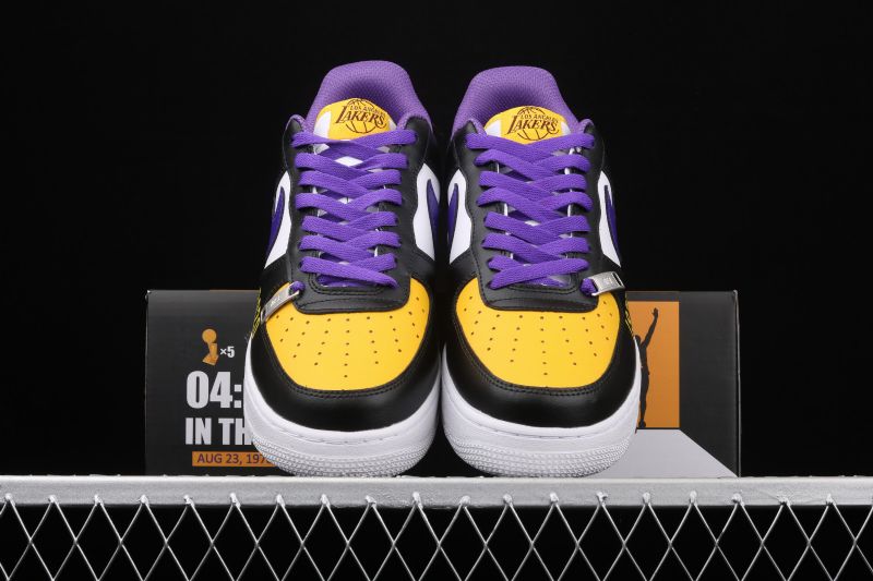 Nike Air Force 1 Kobe Férfi/női Alkalmi Fekete Fehér Lila Narancs