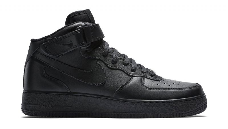 Nike Air Force 1 Középfekete Férfi/női Alkalmi Fekete