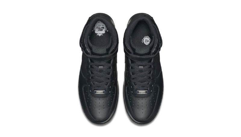 Nike Air Force 1 Középfekete Férfi/női Alkalmi Fekete