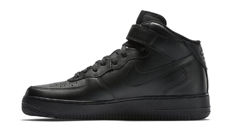 Nike Air Force 1 Középfekete Férfi/női Alkalmi Fekete